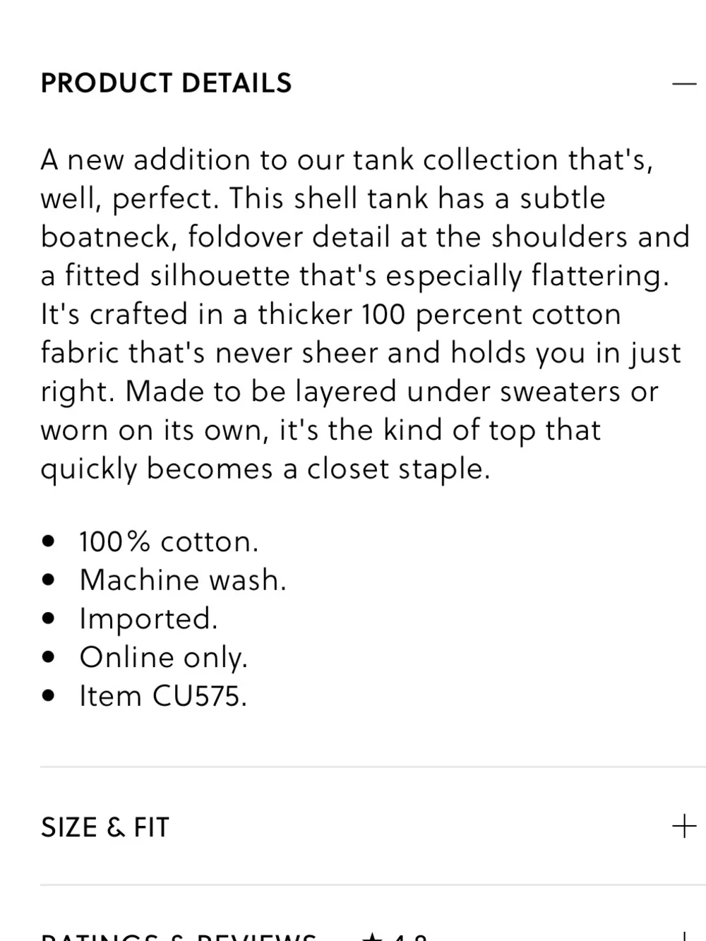 NWT J Crew Perfect-fit boatneck tank top